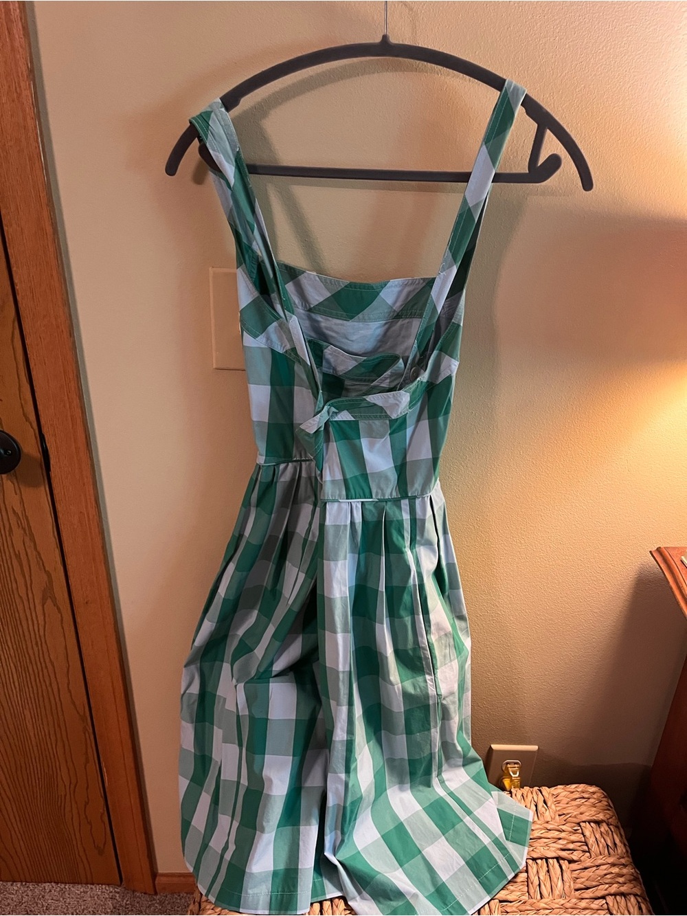 J. Crew Green and White Gingham Sundress - Picture 3 of 3